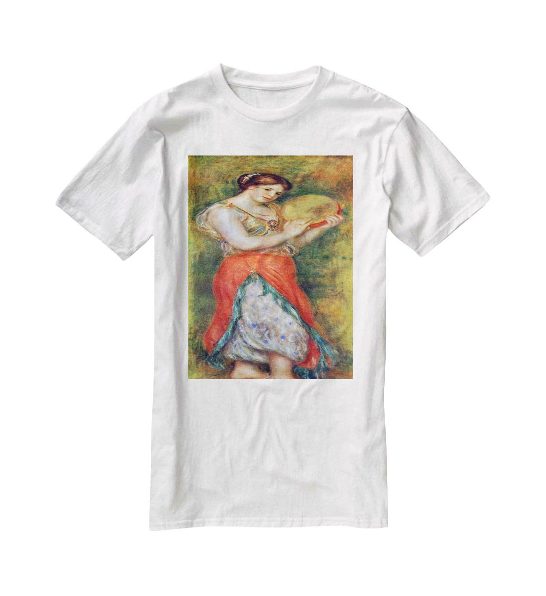Dancer with tamborine by Renoir T-Shirt - Canvas Art Rocks - 5