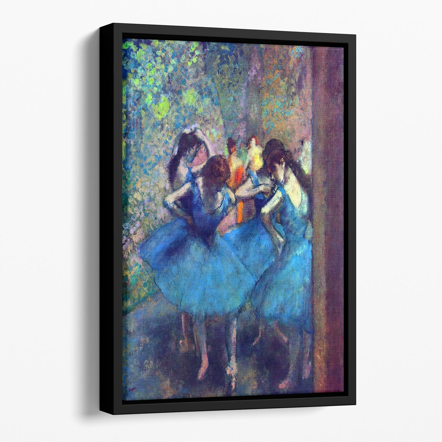 Dancers 1 by Degas Floating Framed Canvas