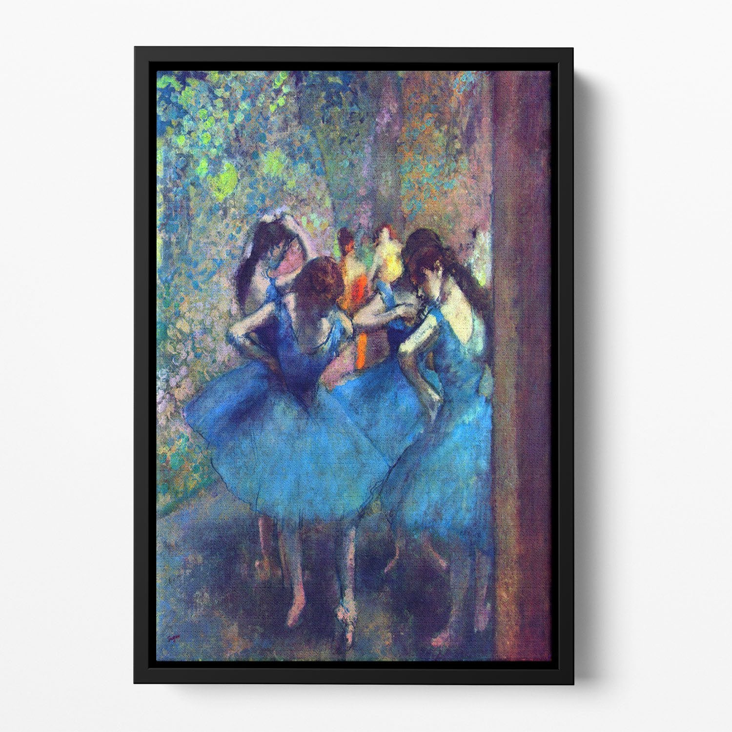 Dancers 1 by Degas Floating Framed Canvas