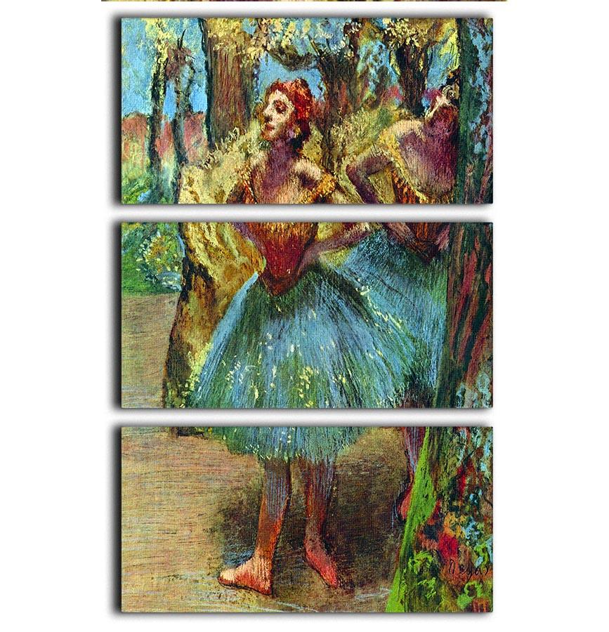 Dancers 2 by Degas 3 Split Panel Canvas Print - Canvas Art Rocks - 1