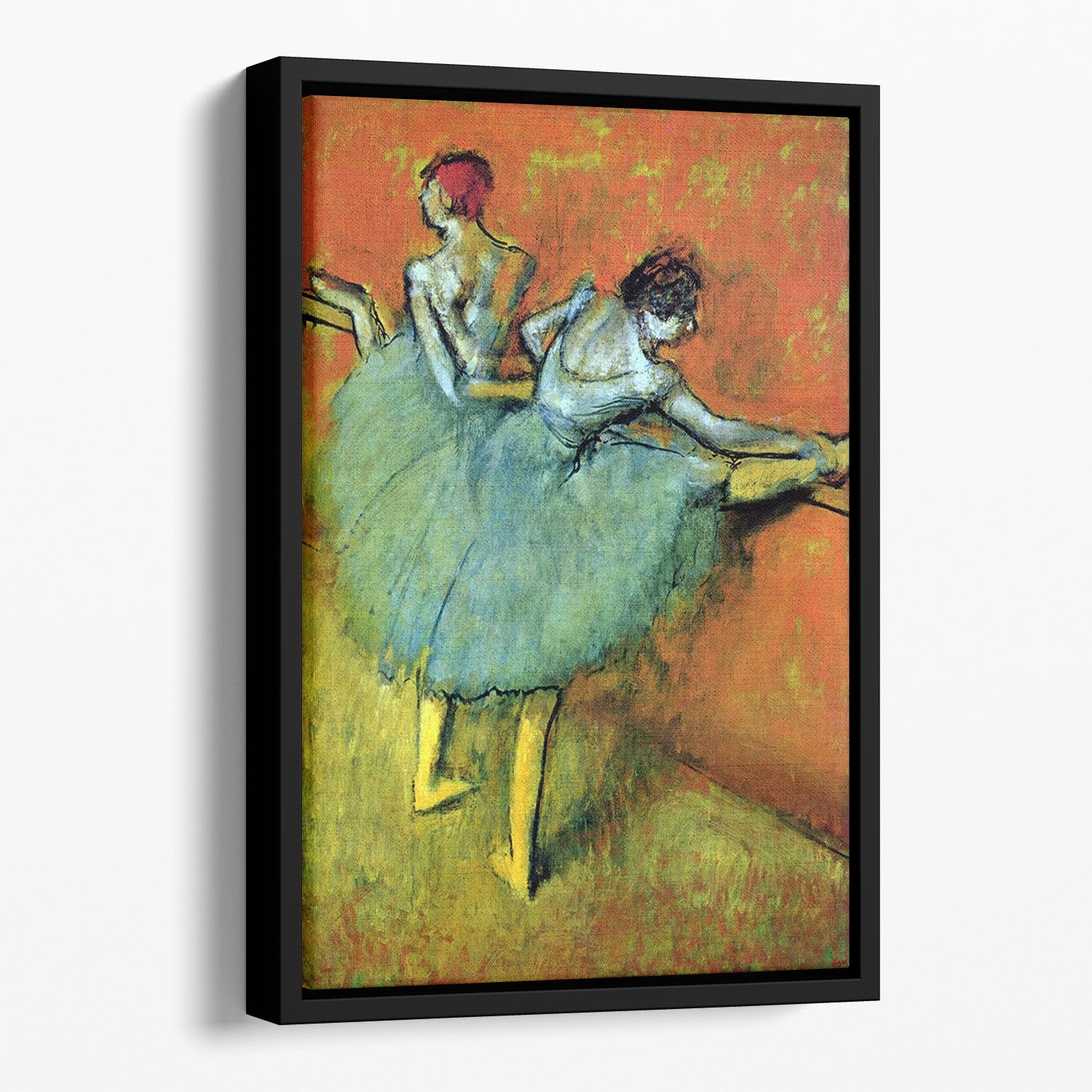 Dancers at the bar 1 by Degas Floating Framed Canvas