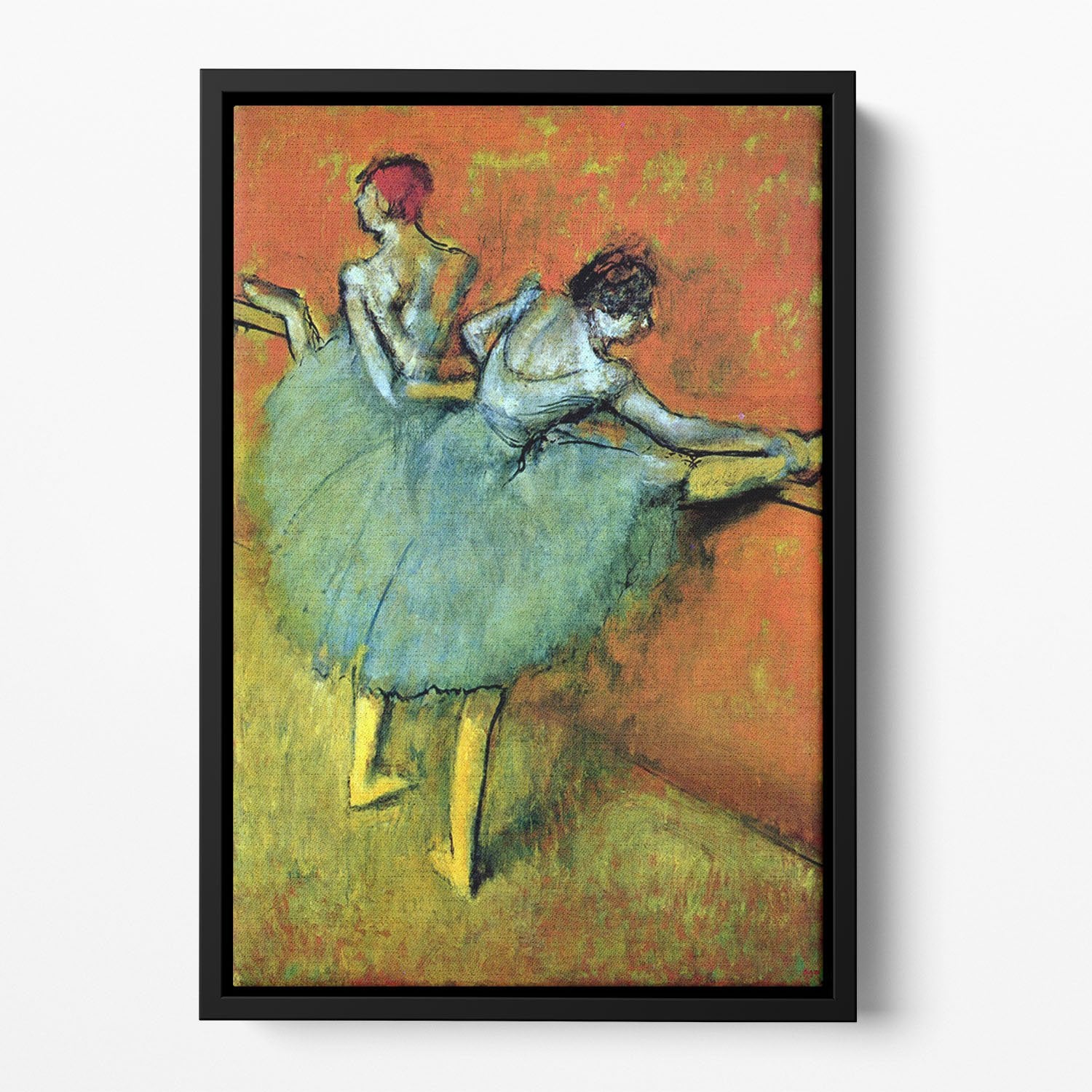 Dancers at the bar 1 by Degas Floating Framed Canvas