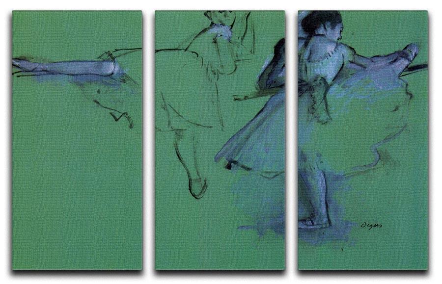 Dancers at the bar 2 by Degas 3 Split Panel Canvas Print - Canvas Art Rocks - 1