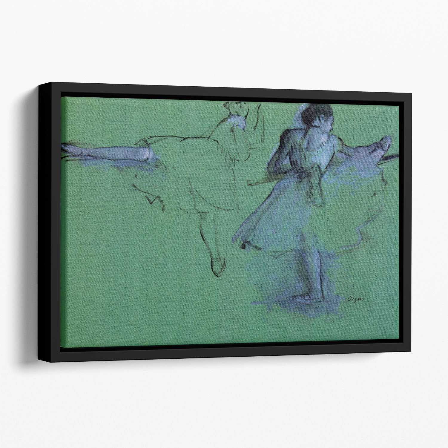 Dancers at the bar 2 by Degas Floating Framed Canvas