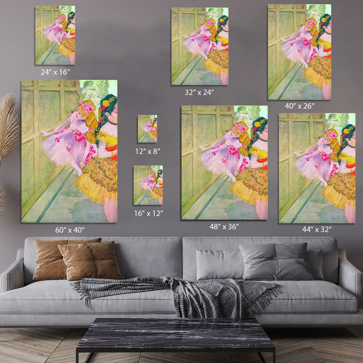 Dancers behind a backdrop by Degas Canvas Print or Poster - Canvas Art Rocks - 7