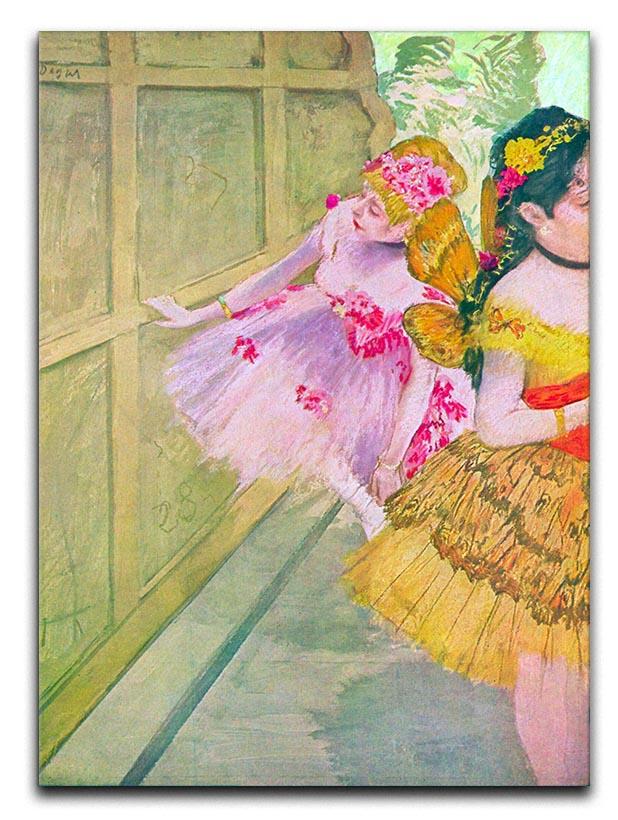 Dancers behind a backdrop by Degas Canvas Print or Poster - Canvas Art Rocks - 1
