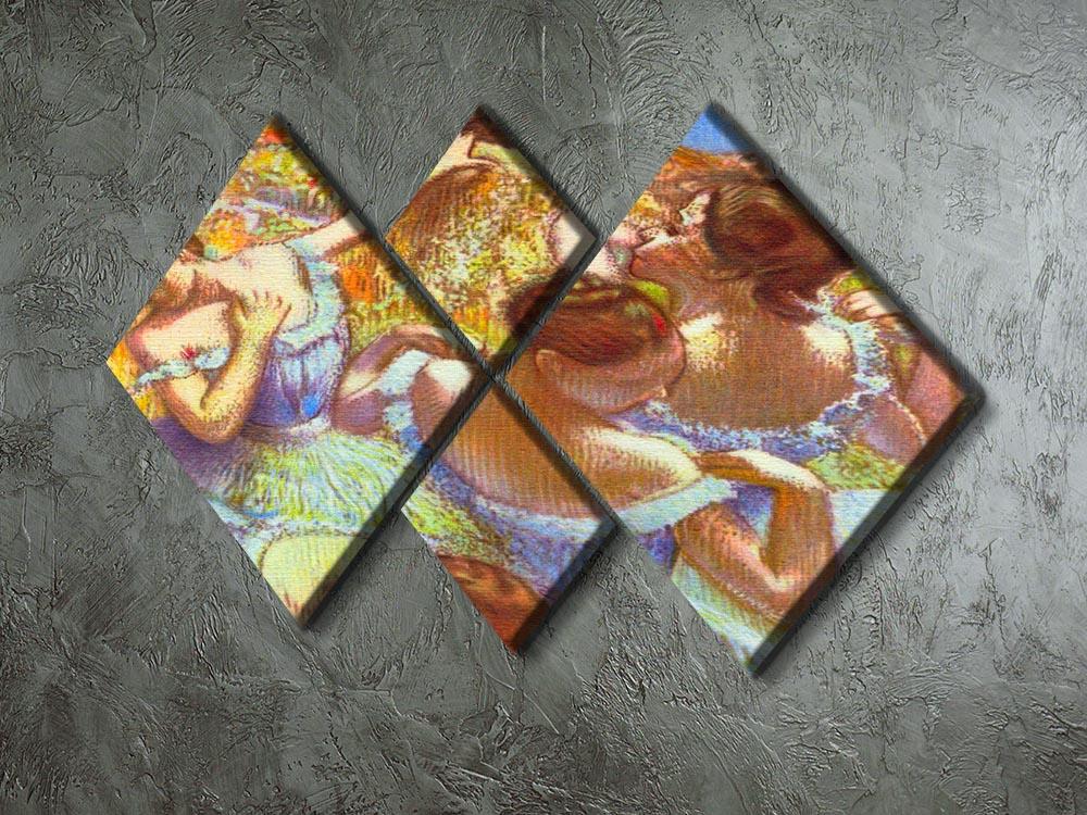 Dancers in blue by Degas 4 Square Multi Panel Canvas - Canvas Art Rocks - 2