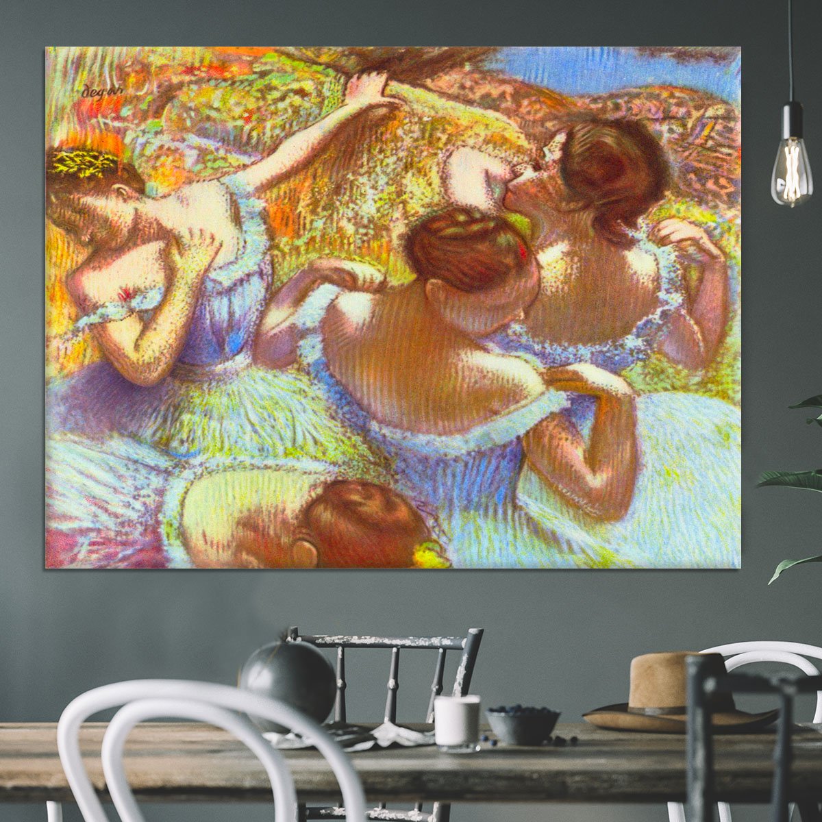 Dancers in blue by Degas Canvas Print or Poster