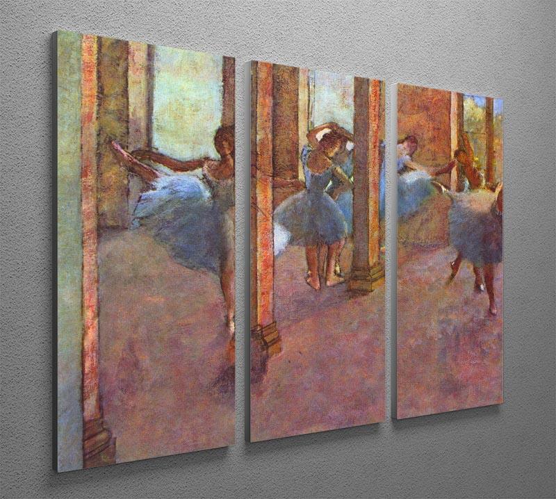 Dancers in the Foyer by Degas 3 Split Panel Canvas Print - Canvas Art Rocks - 2