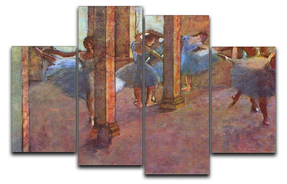Dancers in the Foyer by Degas 4 Split Panel Canvas - Canvas Art Rocks - 1