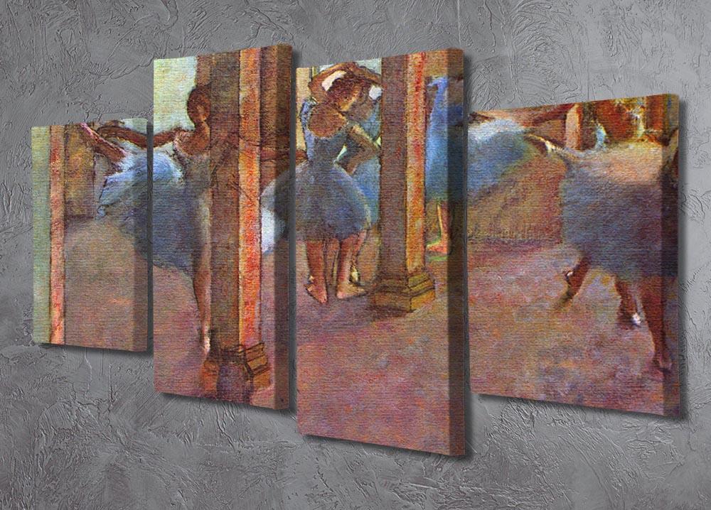Dancers in the Foyer by Degas 4 Split Panel Canvas - Canvas Art Rocks - 2