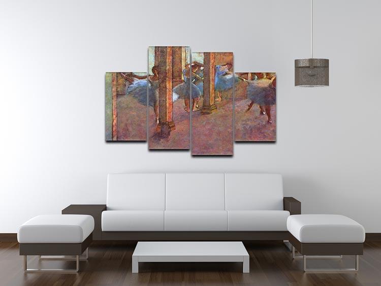 Dancers in the Foyer by Degas 4 Split Panel Canvas - Canvas Art Rocks - 3