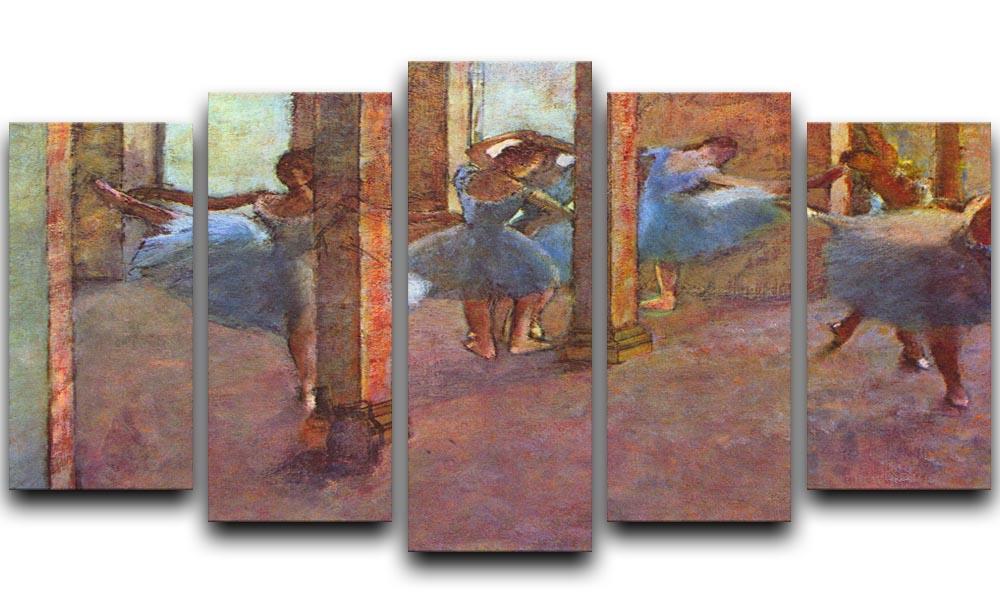 Dancers in the Foyer by Degas 5 Split Panel Canvas - Canvas Art Rocks - 1