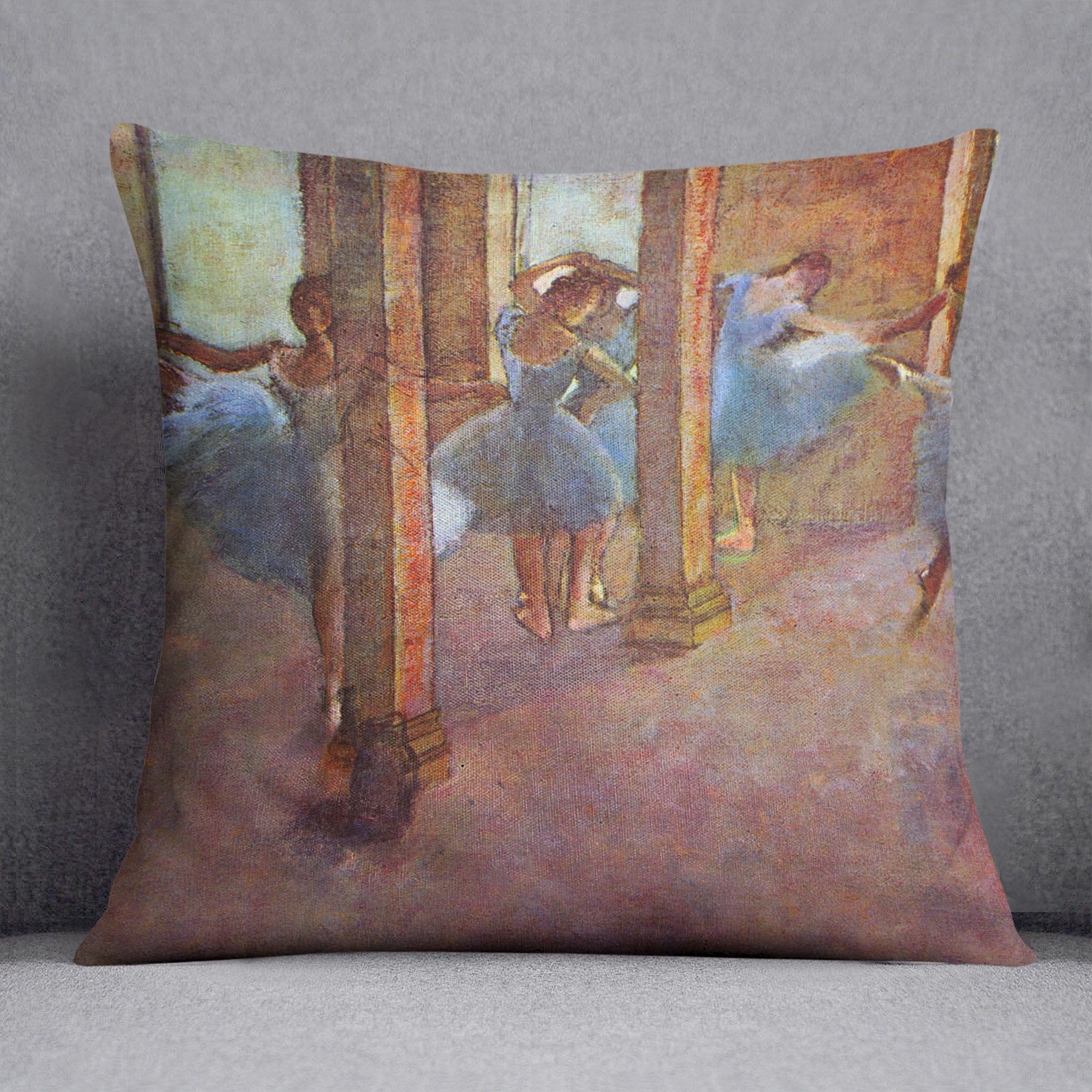 Dancers in the Foyer by Degas Cushion