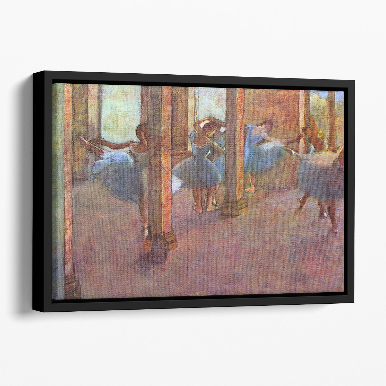 Dancers in the Foyer by Degas Floating Framed Canvas