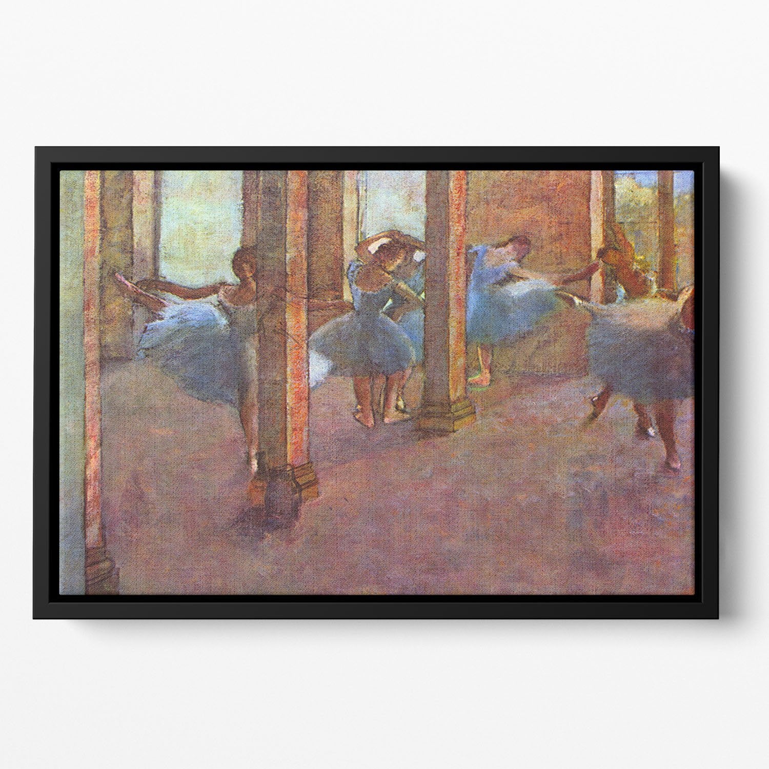 Dancers in the Foyer by Degas Floating Framed Canvas