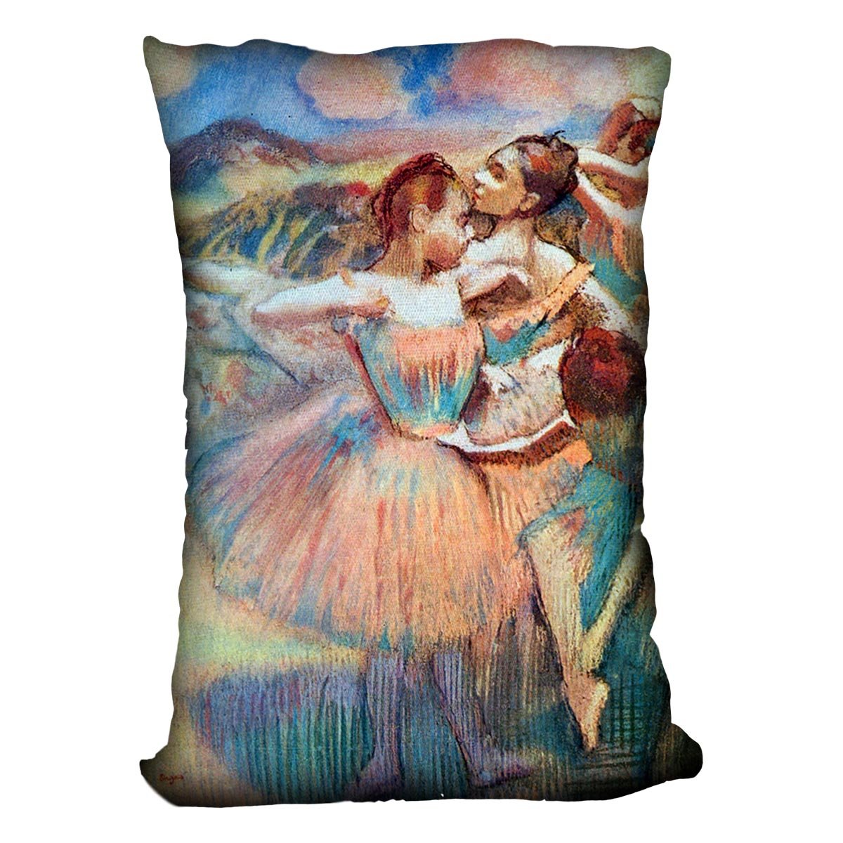 Dancers in the landscape by Degas Cushion