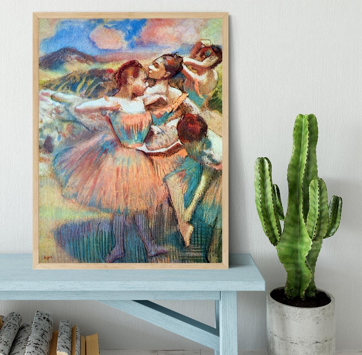 Dancers in the landscape by Degas Framed Print - Canvas Art Rocks - 4