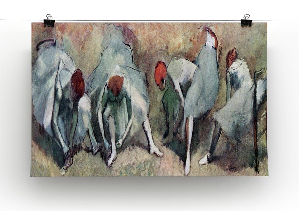 Dancers lace their shoes by Degas Canvas Print or Poster - Canvas Art Rocks - 2