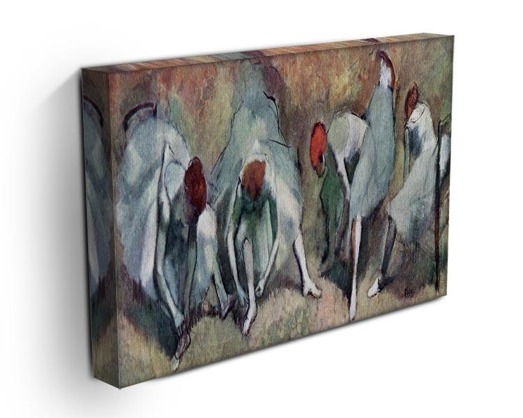 Dancers lace their shoes by Degas Canvas Print or Poster - Canvas Art Rocks - 3