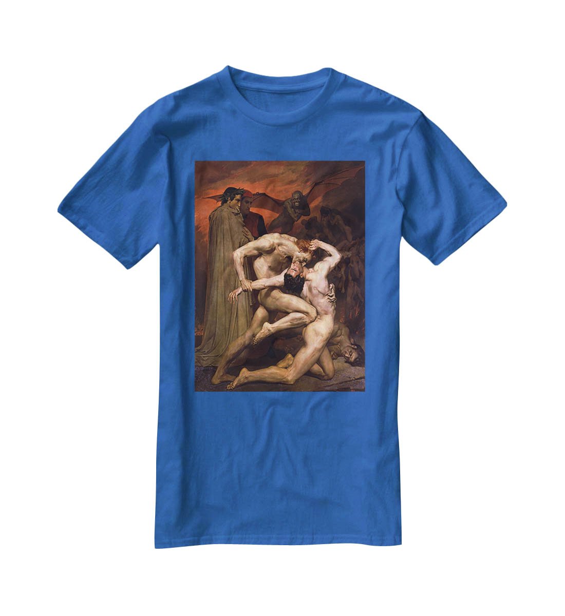 Dante And Virgil In Hell By Bouguereau T-Shirt - Canvas Art Rocks - 2