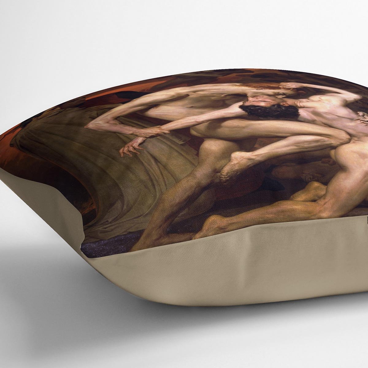 Dante And Virgil In Hell By Bouguereau Throw Pillow