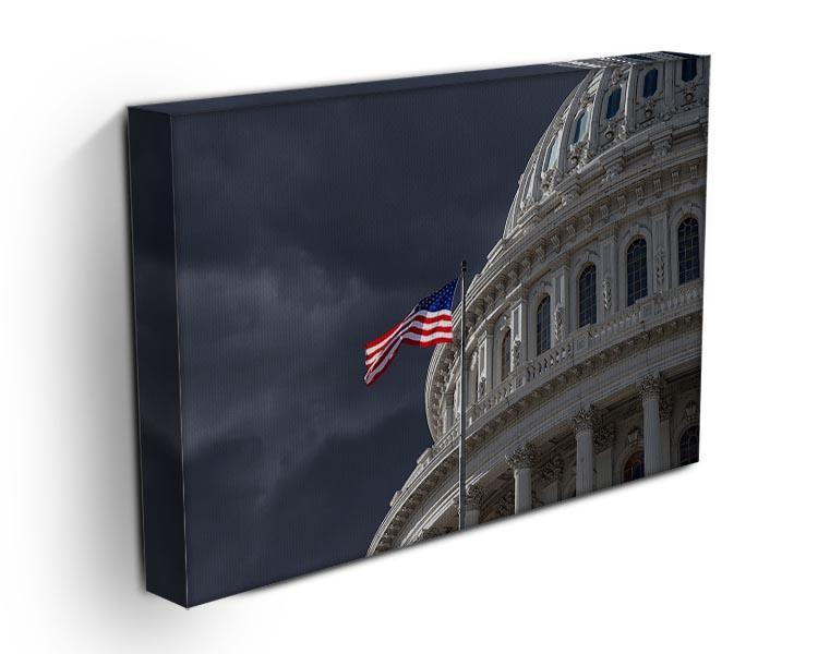 Dark sky over the US Capitol building Canvas Print or Poster - Canvas Art Rocks - 3