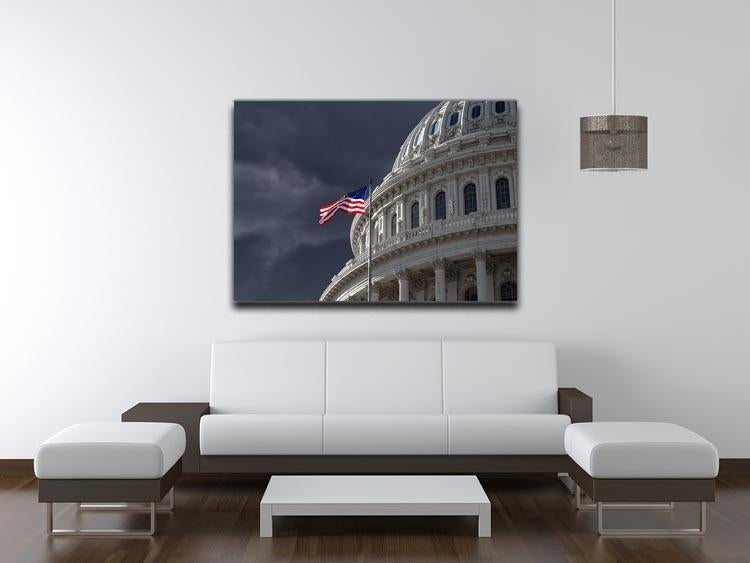 Dark sky over the US Capitol building Canvas Print or Poster - Canvas Art Rocks - 4