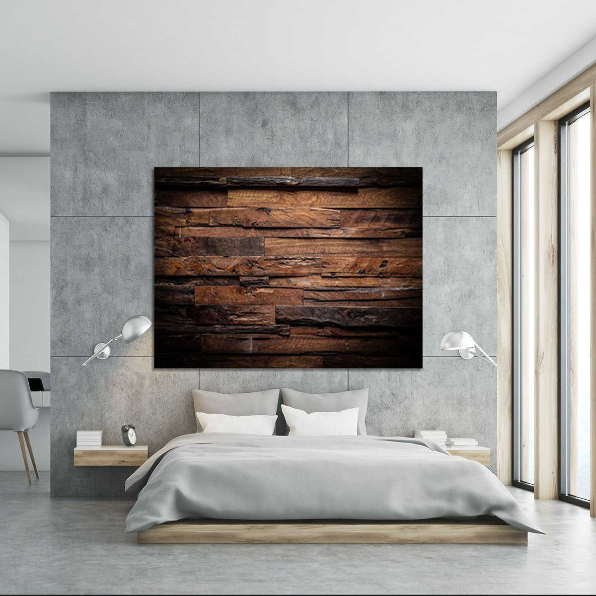 Dark wood texture Canvas Print or Poster