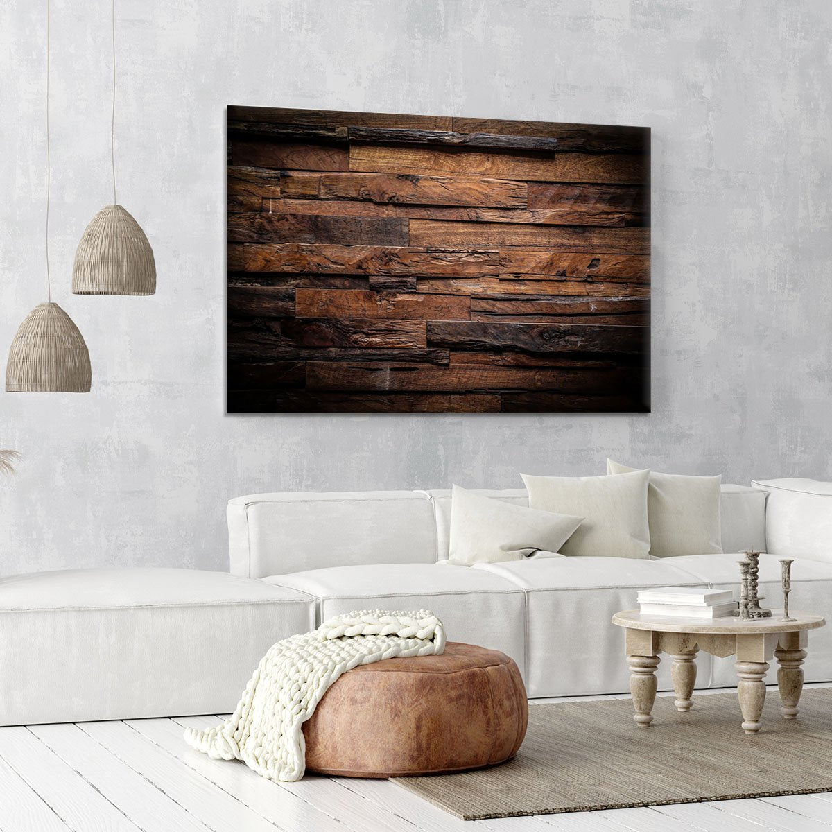 Dark wood texture Canvas Print or Poster