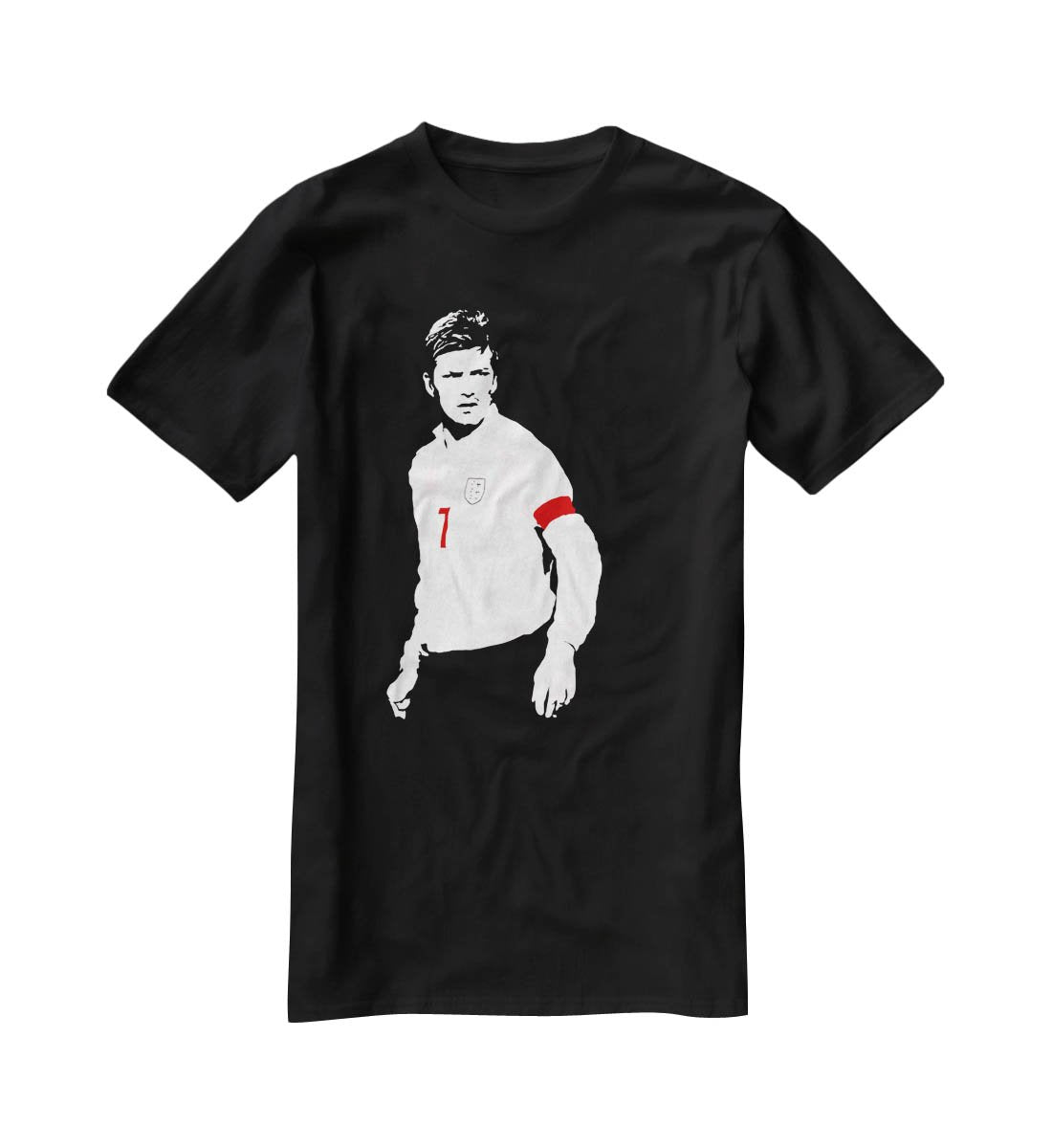 David Beckham Black And White T-Shirt - Canvas Art Rocks - 1