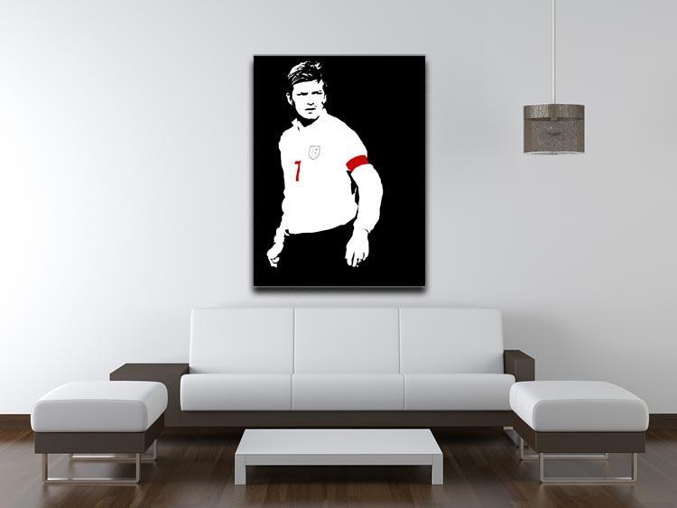 David Beckham Black And White Canvas Print or Poster - Canvas Art Rocks - 4