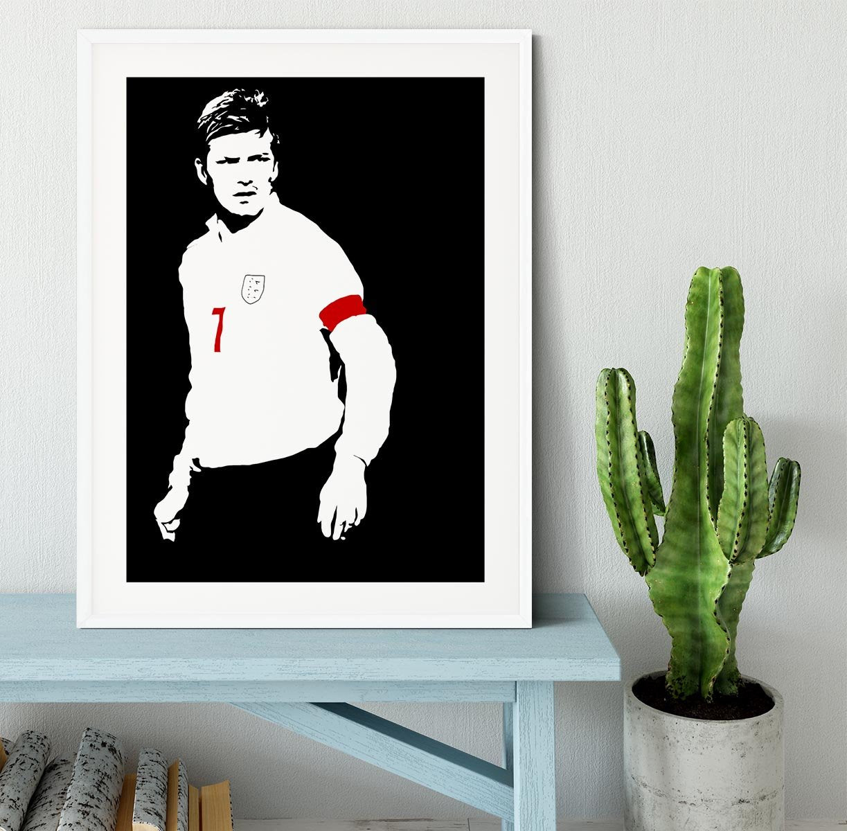 David Beckham Black And White Framed Print - Canvas Art Rocks - 5