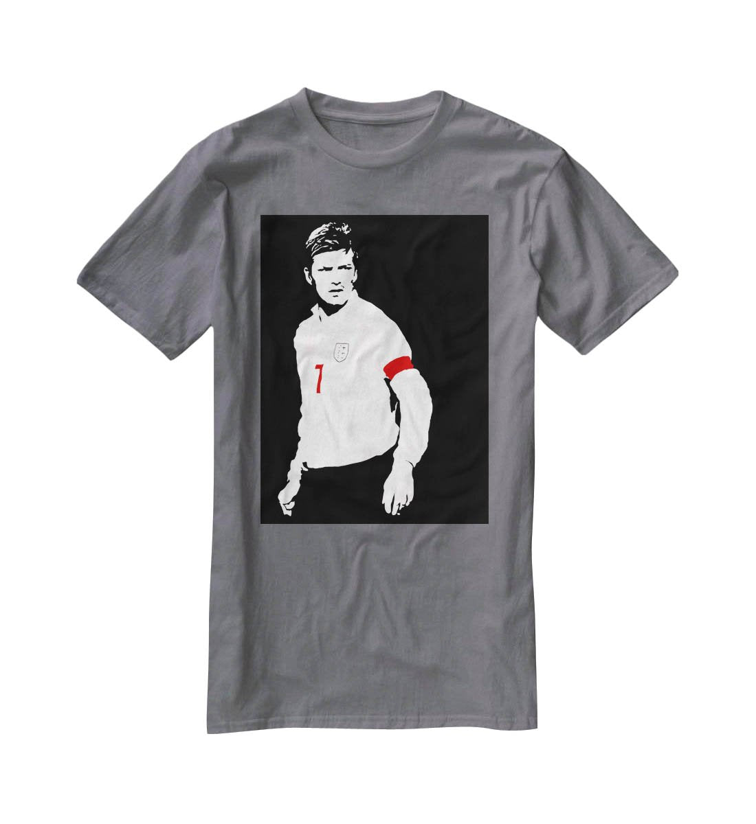 David Beckham Black And White T-Shirt - Canvas Art Rocks - 3