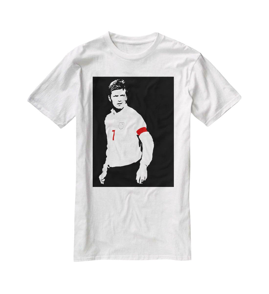 David Beckham Black And White T-Shirt - Canvas Art Rocks - 5