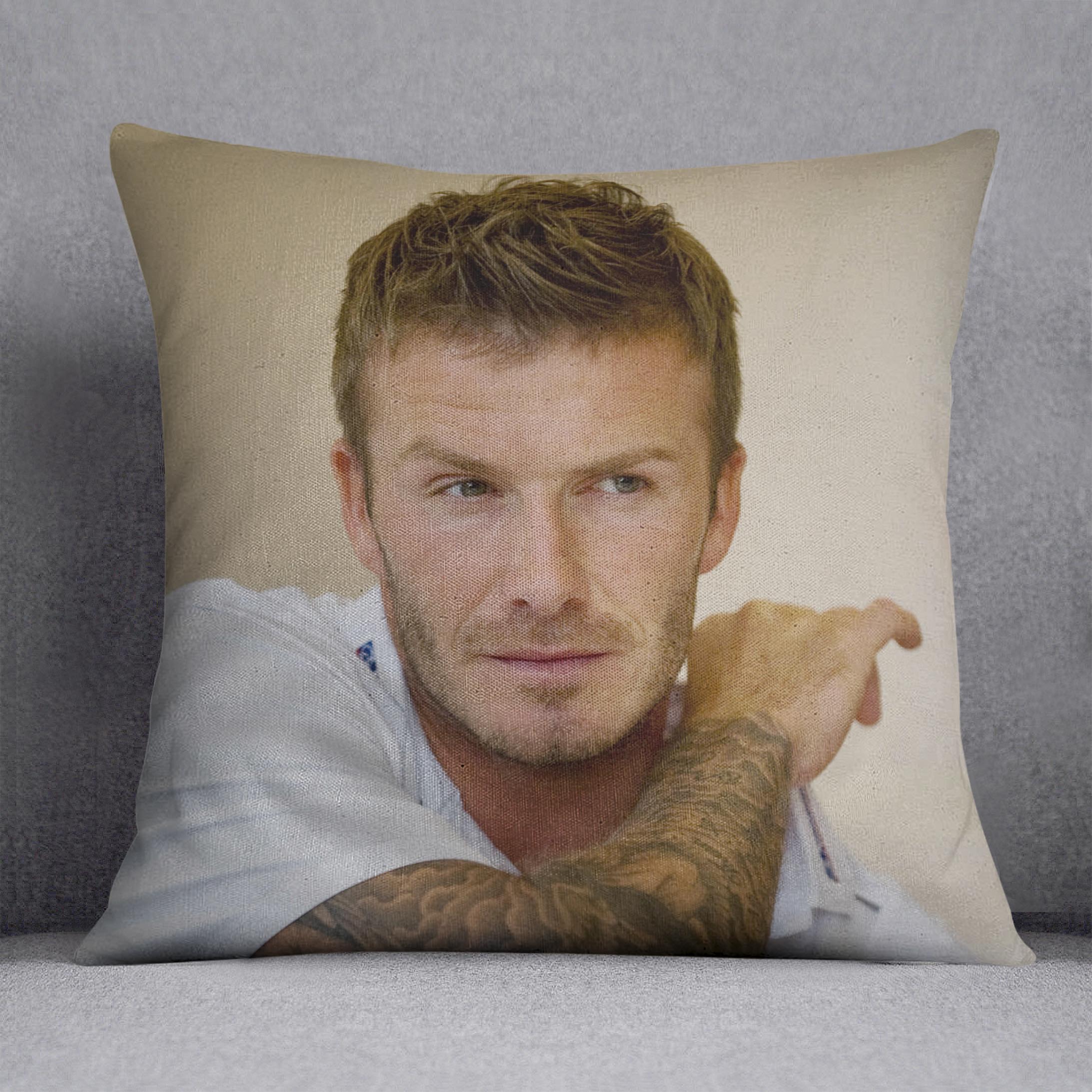 David Beckham Cushion - Canvas Art Rocks - 1