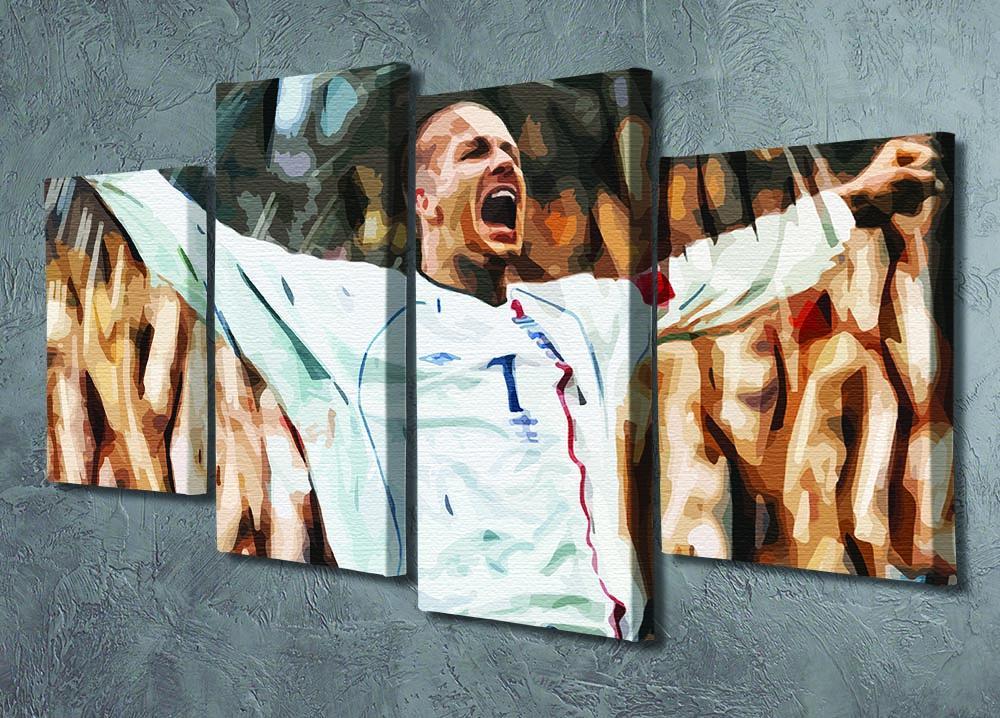 David Beckham England 4 Split Panel Canvas - Canvas Art Rocks - 2