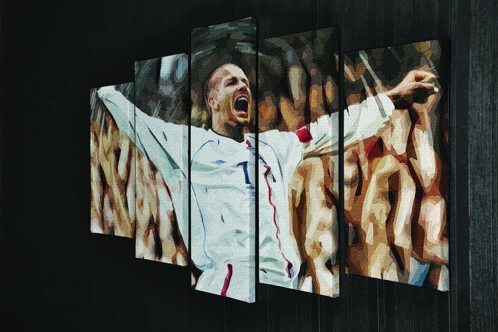 David Beckham England 5 Split Panel Canvas - Canvas Art Rocks - 2