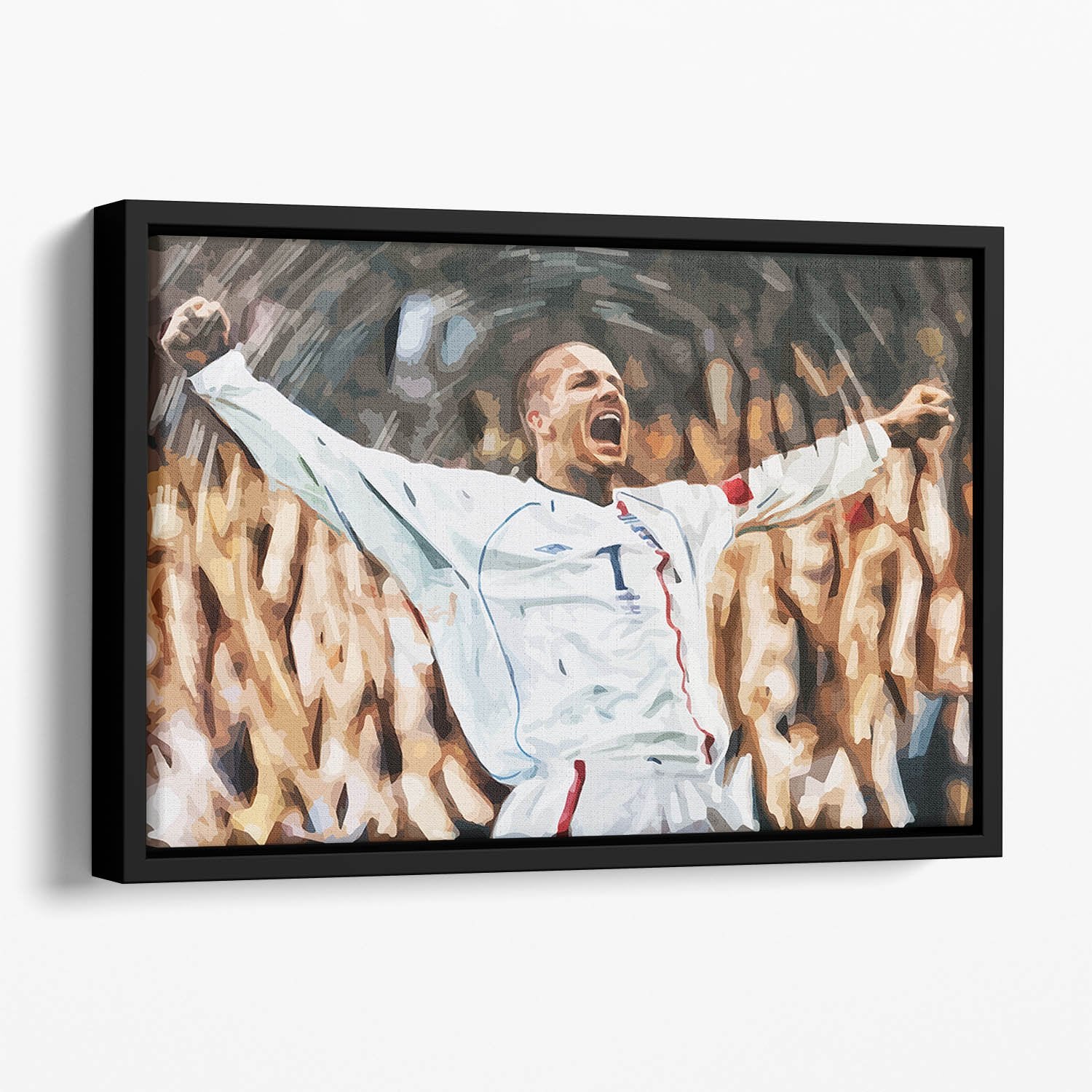David Beckham England Floating Framed Canvas