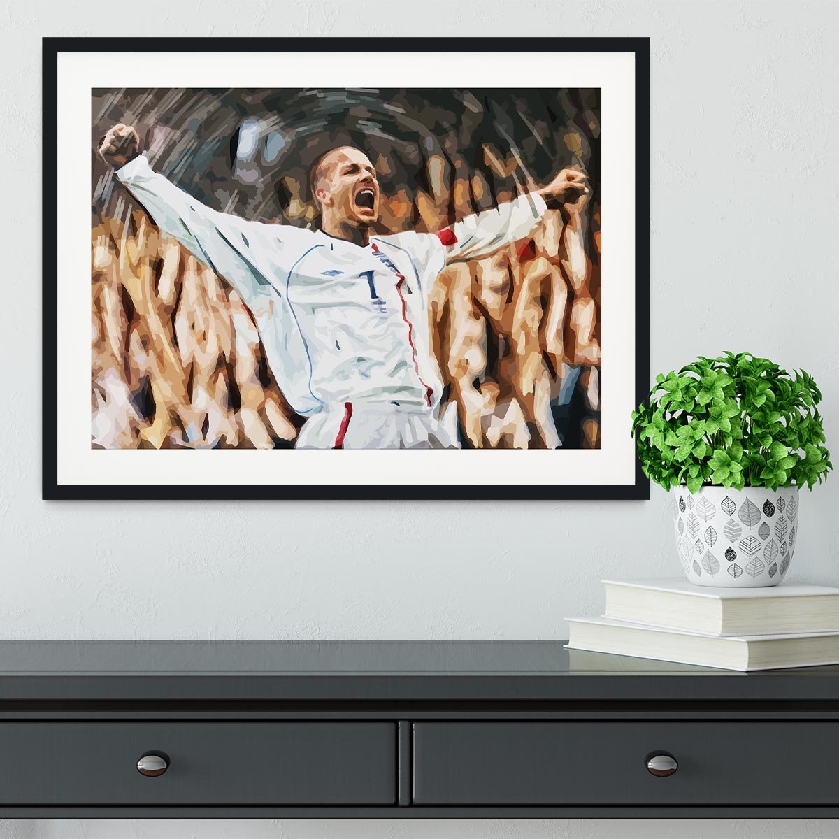 David Beckham England Framed Print - Canvas Art Rocks - 1