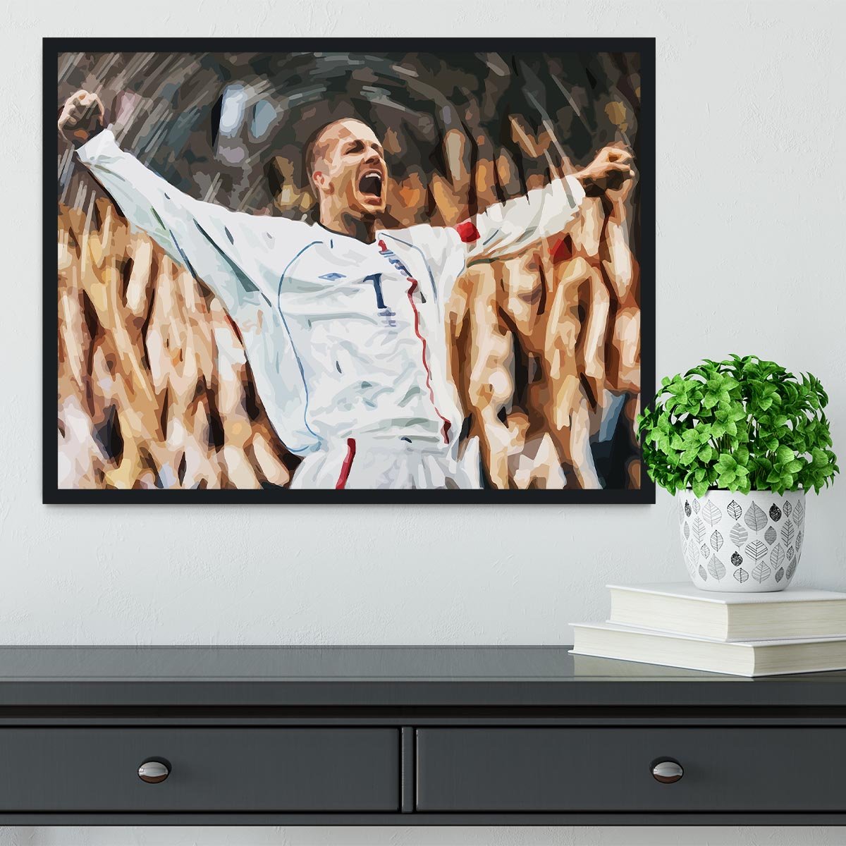 David Beckham England Framed Print - Canvas Art Rocks - 2