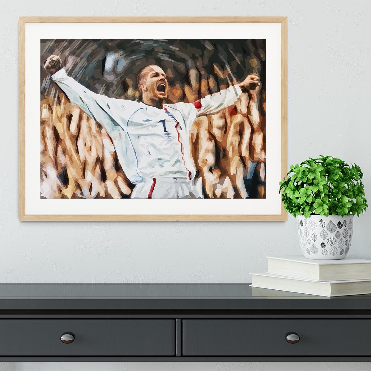 David Beckham England Framed Print - Canvas Art Rocks - 3