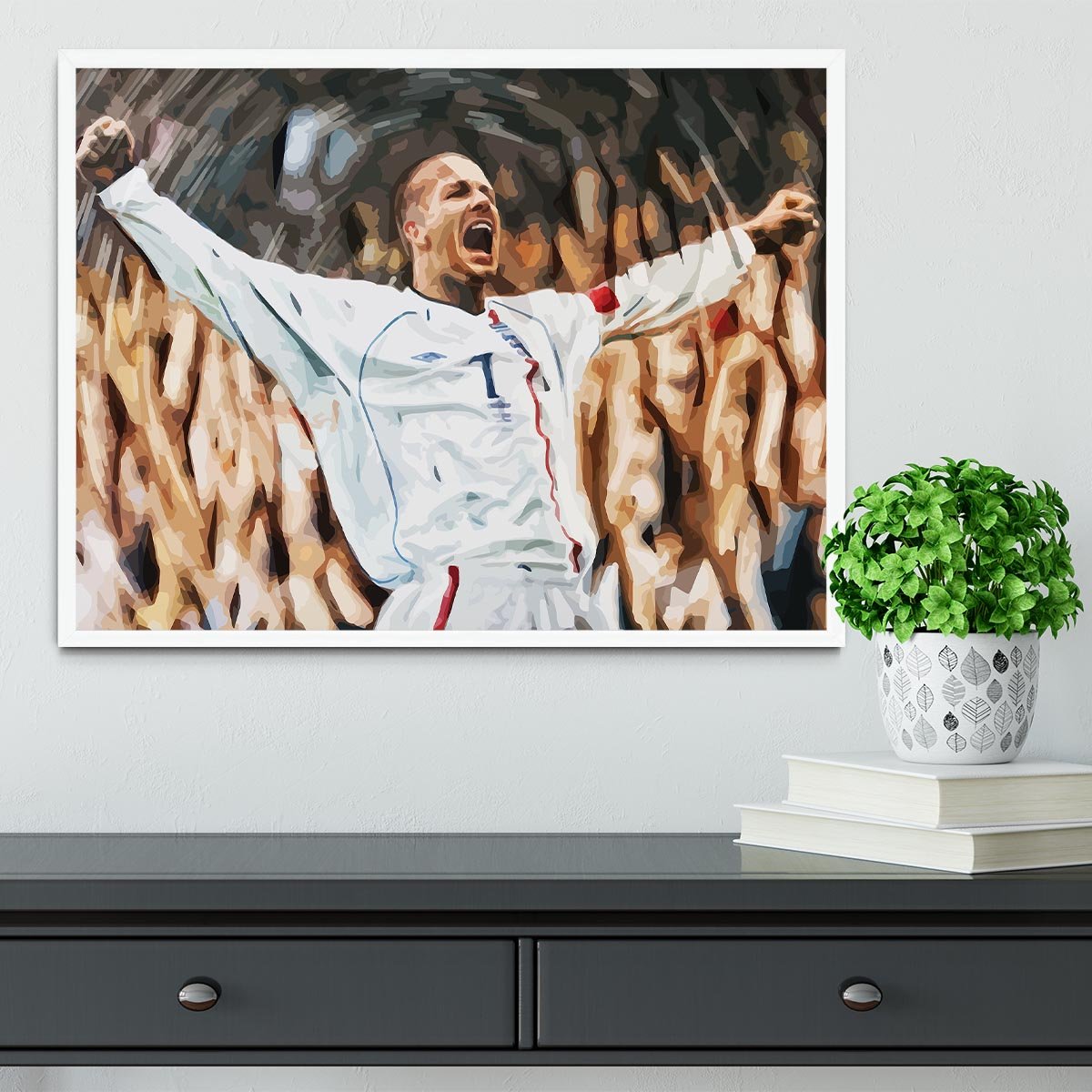 David Beckham England Framed Print - Canvas Art Rocks -6