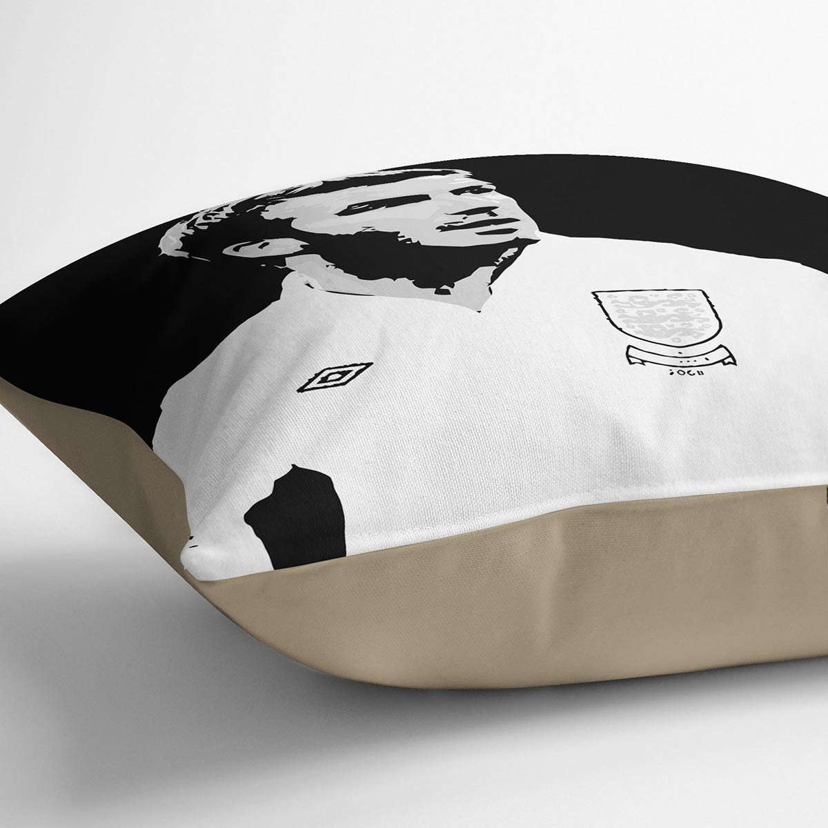 David Beckham Pop Art Black And White Cushion