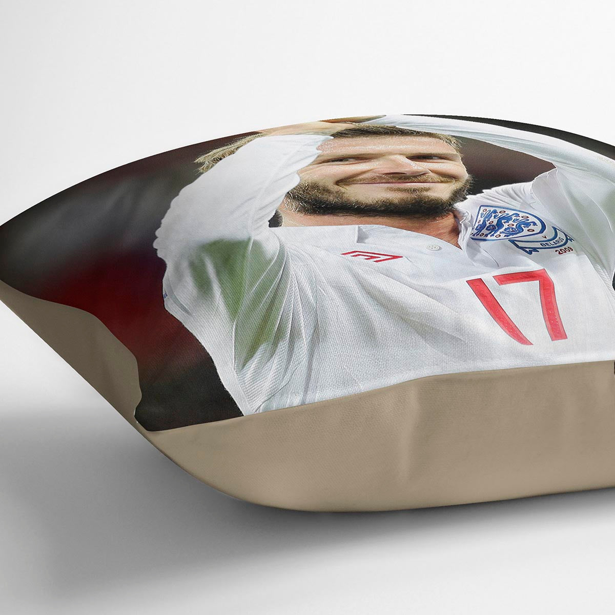 David Beckham playing for England Cushion - Canvas Art Rocks - 2