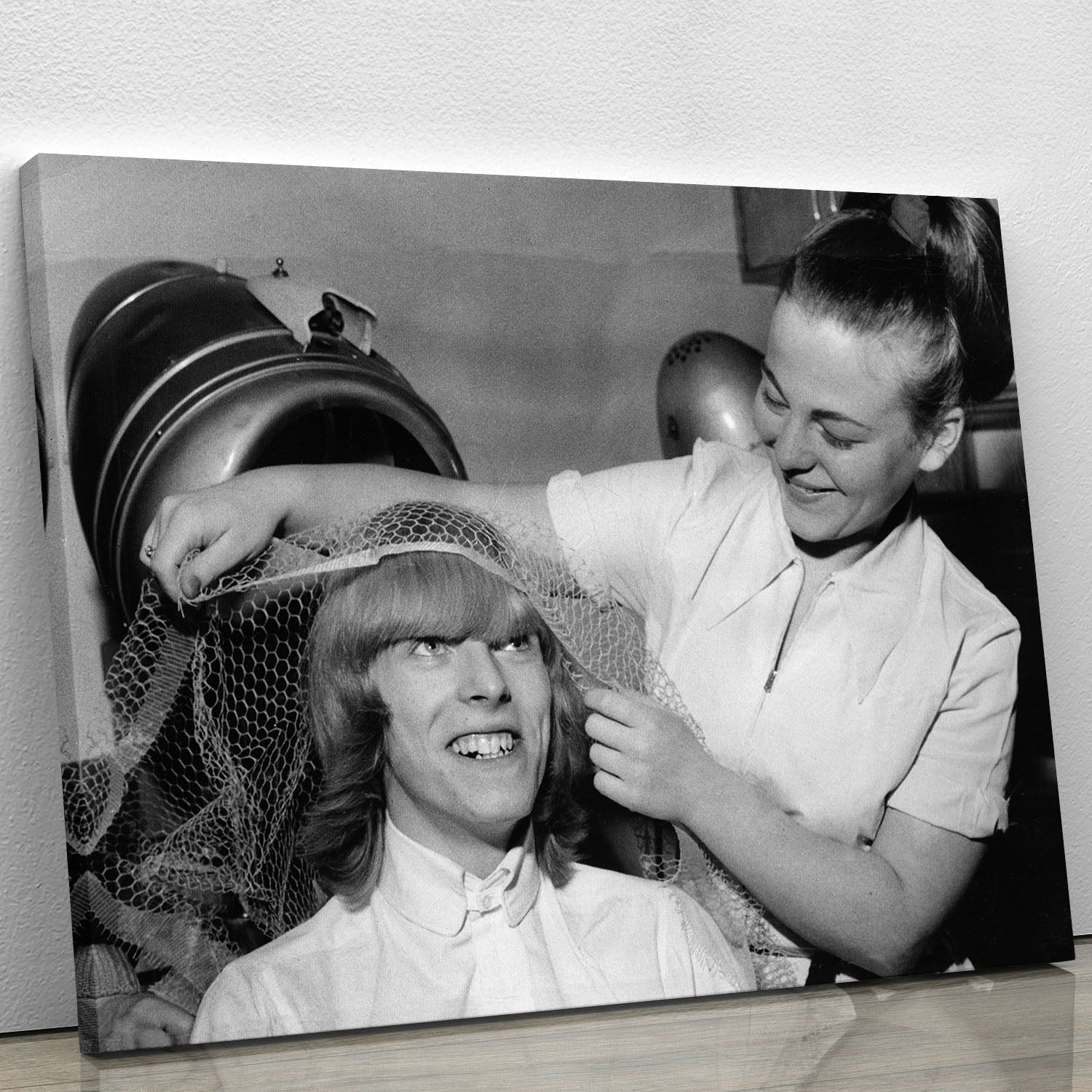 David Bowie gets a haircut Canvas Print or Poster - Canvas Art Rocks - 1