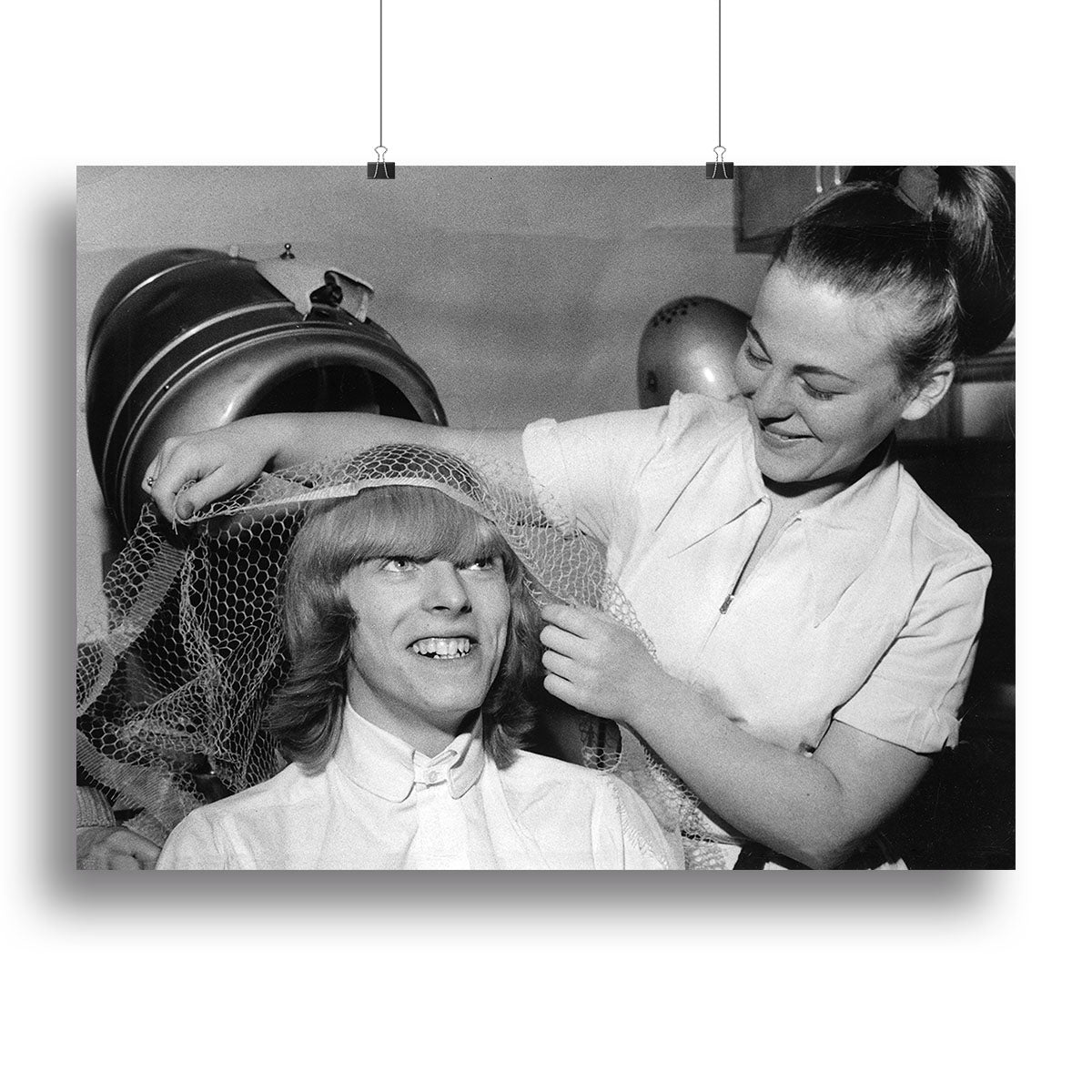 David Bowie gets a haircut Canvas Print or Poster - Canvas Art Rocks - 2