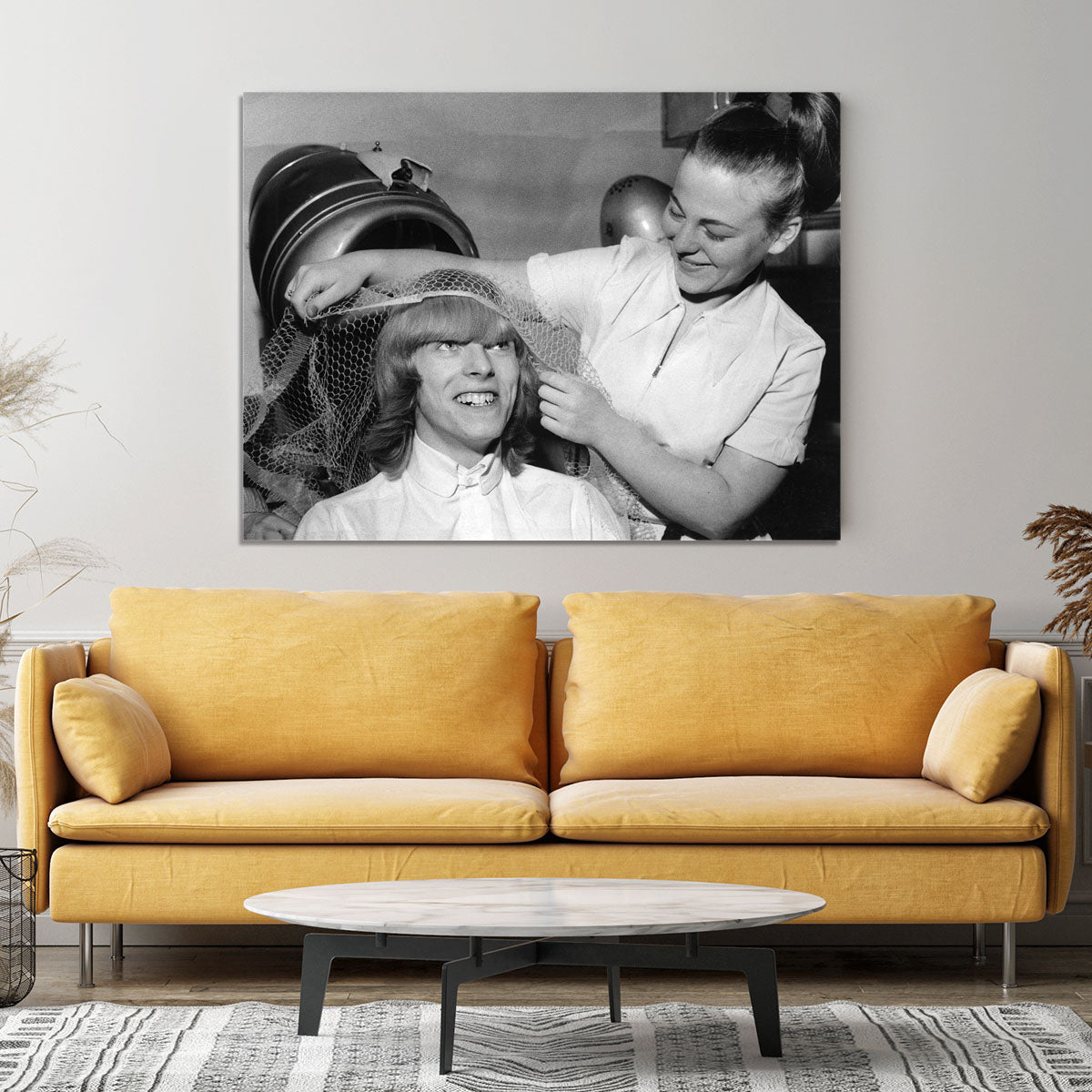 David Bowie gets a haircut Canvas Print or Poster - Canvas Art Rocks - 4