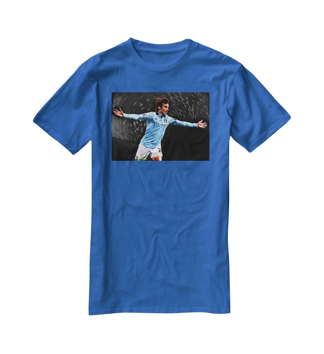 David Silva Manchester City T-Shirt - Canvas Art Rocks - 2