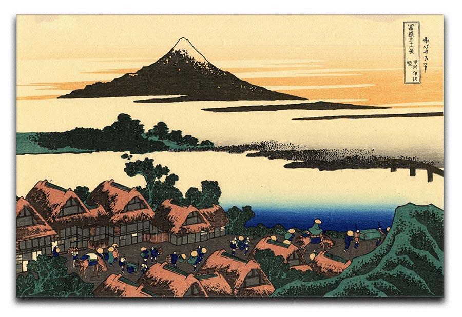 Dawn at Isawa in the Kai province by Hokusai Canvas Print or Poster  - Canvas Art Rocks - 1